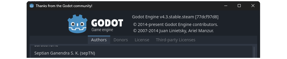 sepTN inside Godot Engine 4.3